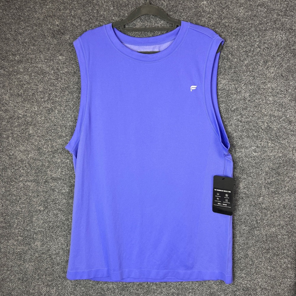 New Fabletics The Training Day Muscle Tank‎ Top Purple Athleisure Size L